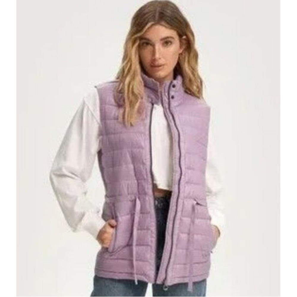 Noize Rhea Puffer Vest Women's XL Mauve Recycled Water Resistant Sustainable NWT